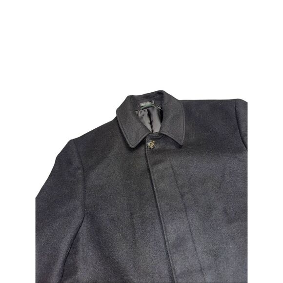 LAUREN RALPH LAUREN Jake black Hidden Button Wool Blend Overcoat jacket size 46L - Picture 4 of 8